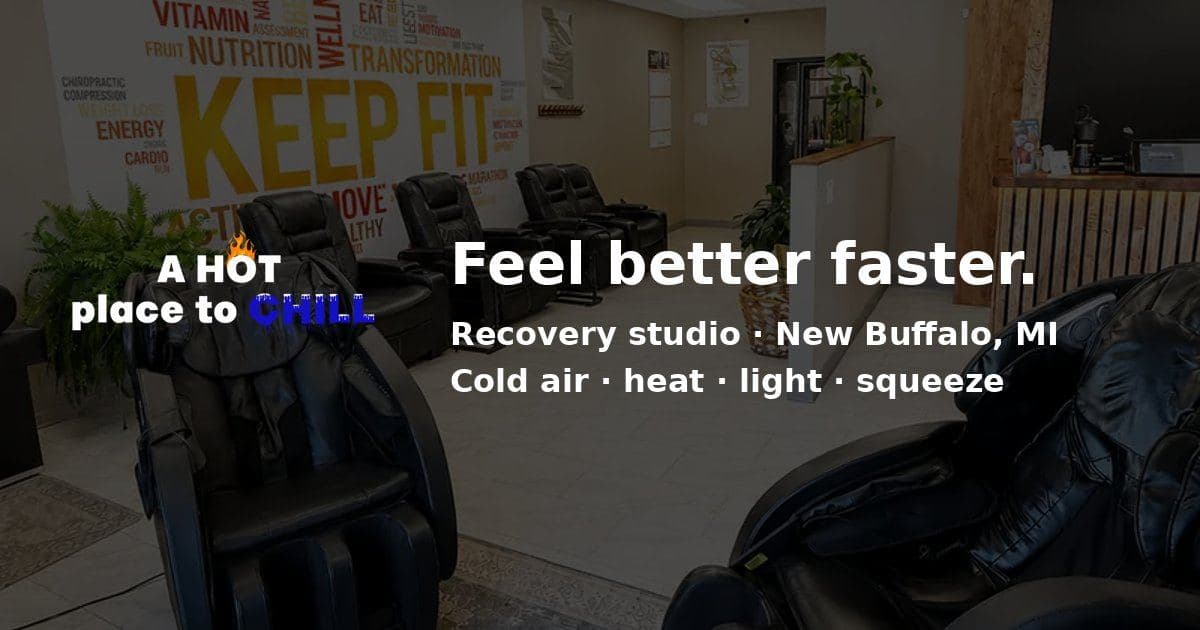 A Hot Place to Chill Health Recover Studio — studio branding, New Buffalo, MI