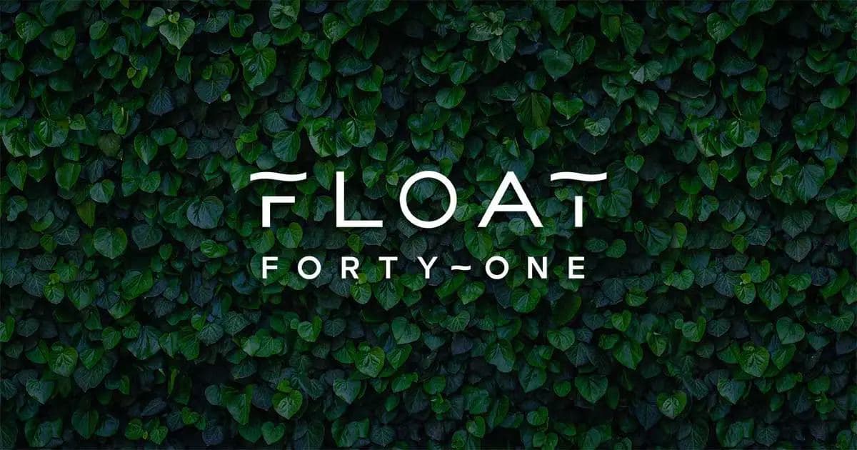 Float Forty One — studio branding, West Hartford, CT