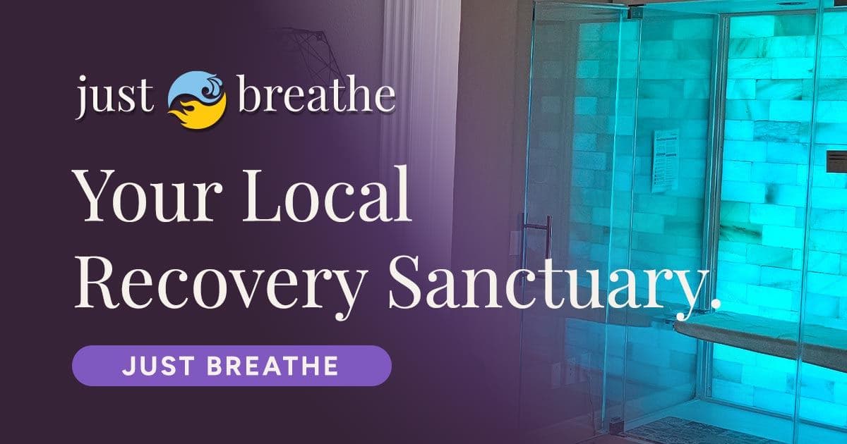 Just Breathe Salt + Sauna — studio branding, Rockwall, TX