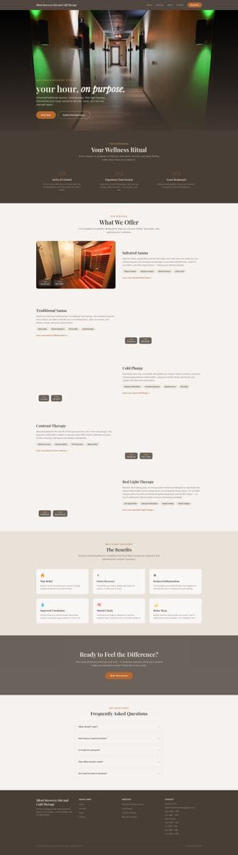 Silent Recovery Hot and Cold Therapy — studio branding, Stevensville, MD
