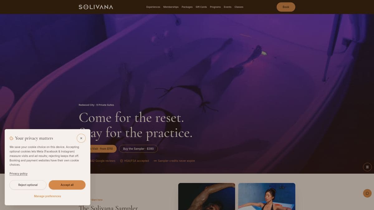 SoliVana Wellness — studio branding, Redwood City, CA